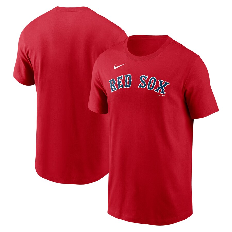 Men's Boston Red Sox Nike Red Fuse Wordmark T-Shirt - Puhuasuan