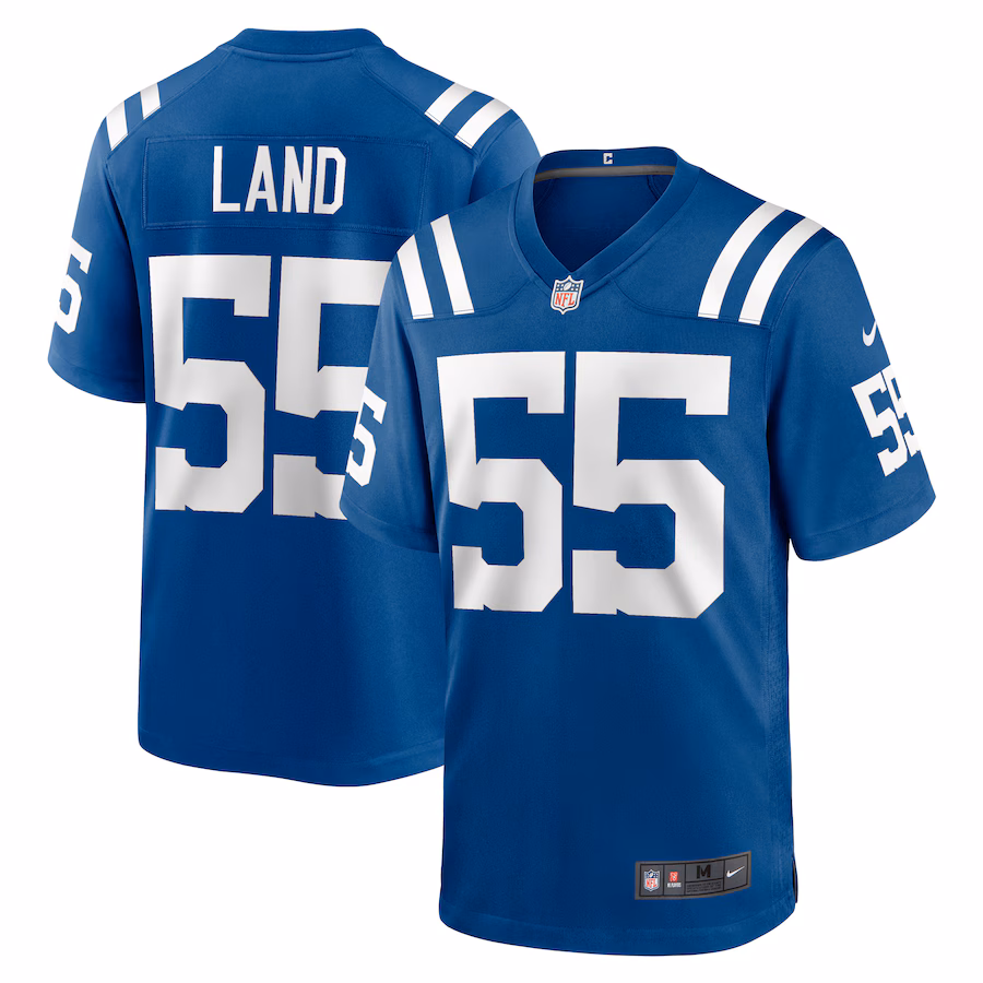 Men's Indianapolis Colts Isaiah Land Nike  Royal Team Game Jersey - Puhuasuan