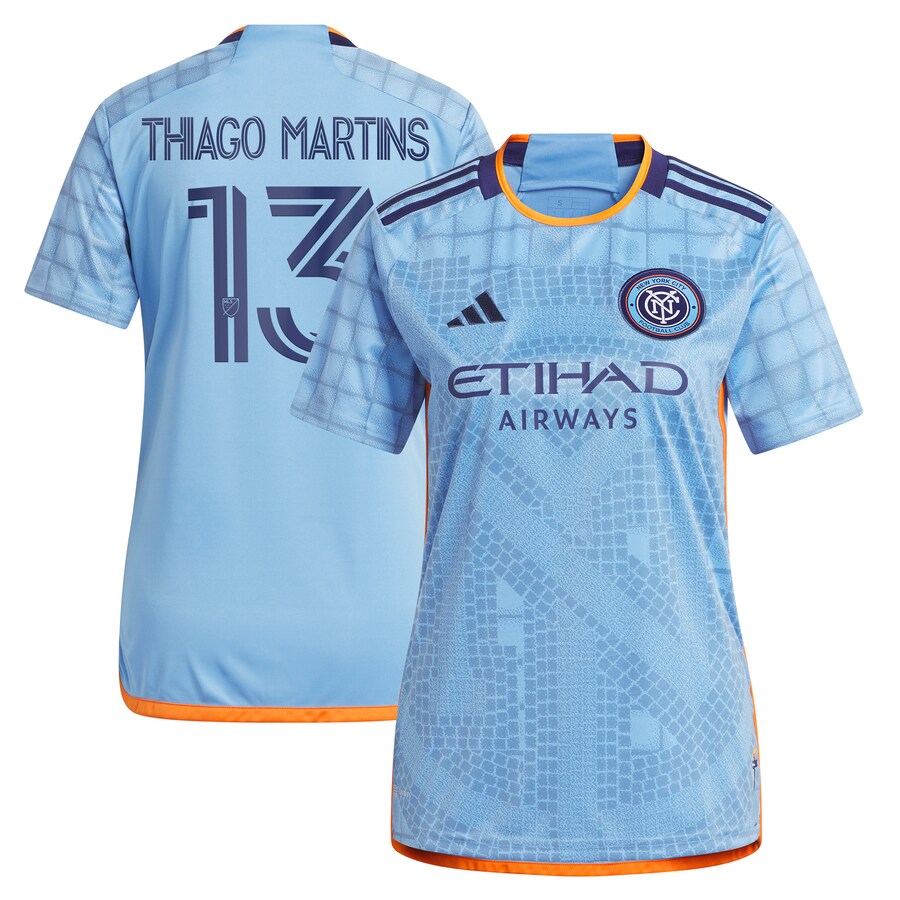 Women's New York City FC Thiago Martins adidas Light Blue 2023 The Interboro Kit Replica Player Jersey - Puhuasuan