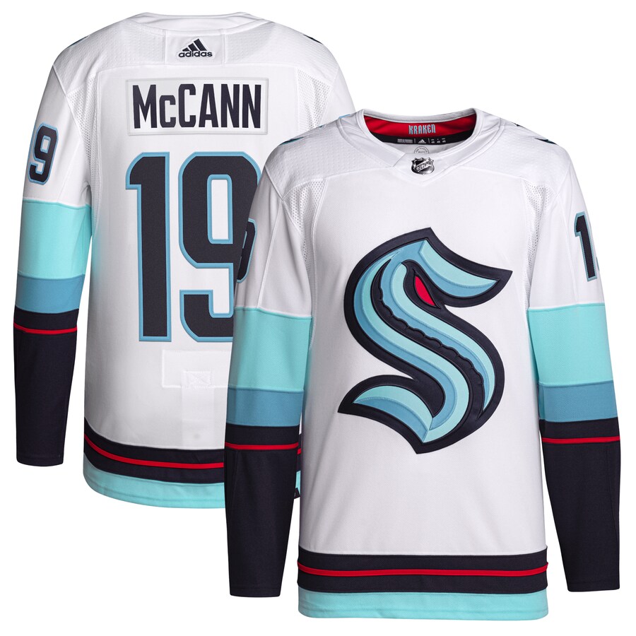 Men's Seattle Kraken Jared McCann adidas White Away Authentic Primegreen Player Jersey - Puhuasuan