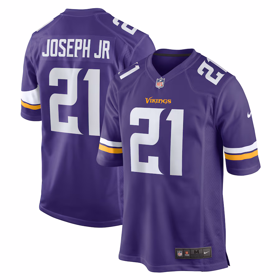 Men's Minnesota Vikings Kelvin Joseph Jr. Nike Purple Team Game Jersey - Puhuasuan