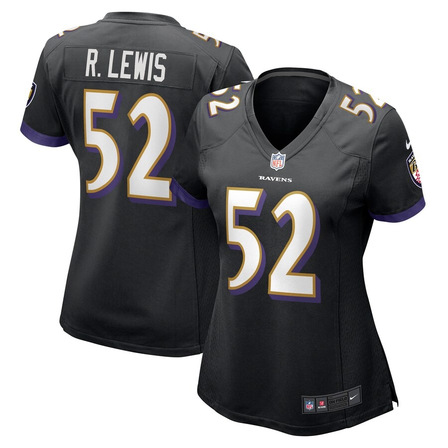 Women's Baltimore Ravens Ray Lewis Nike Black Retired Player Jersey - Puhuasuan