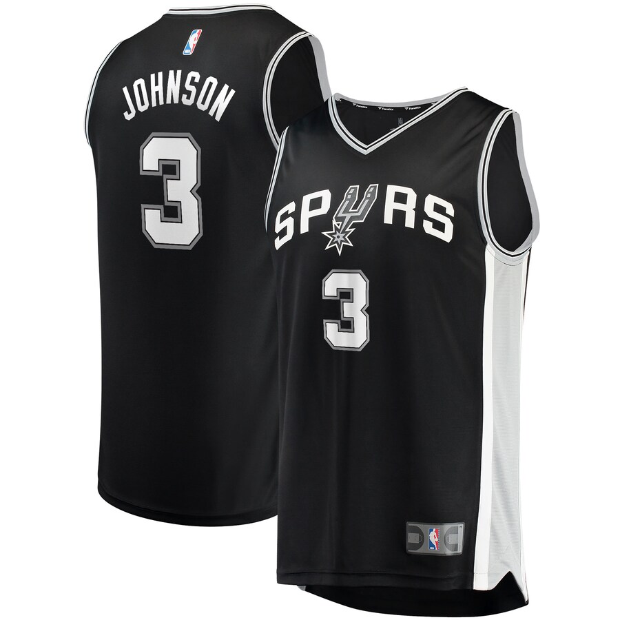 Men's San Antonio Spurs Keldon Johnson Fanatics Black Fast Break Replica Jersey - Icon Edition - Puhuasuan