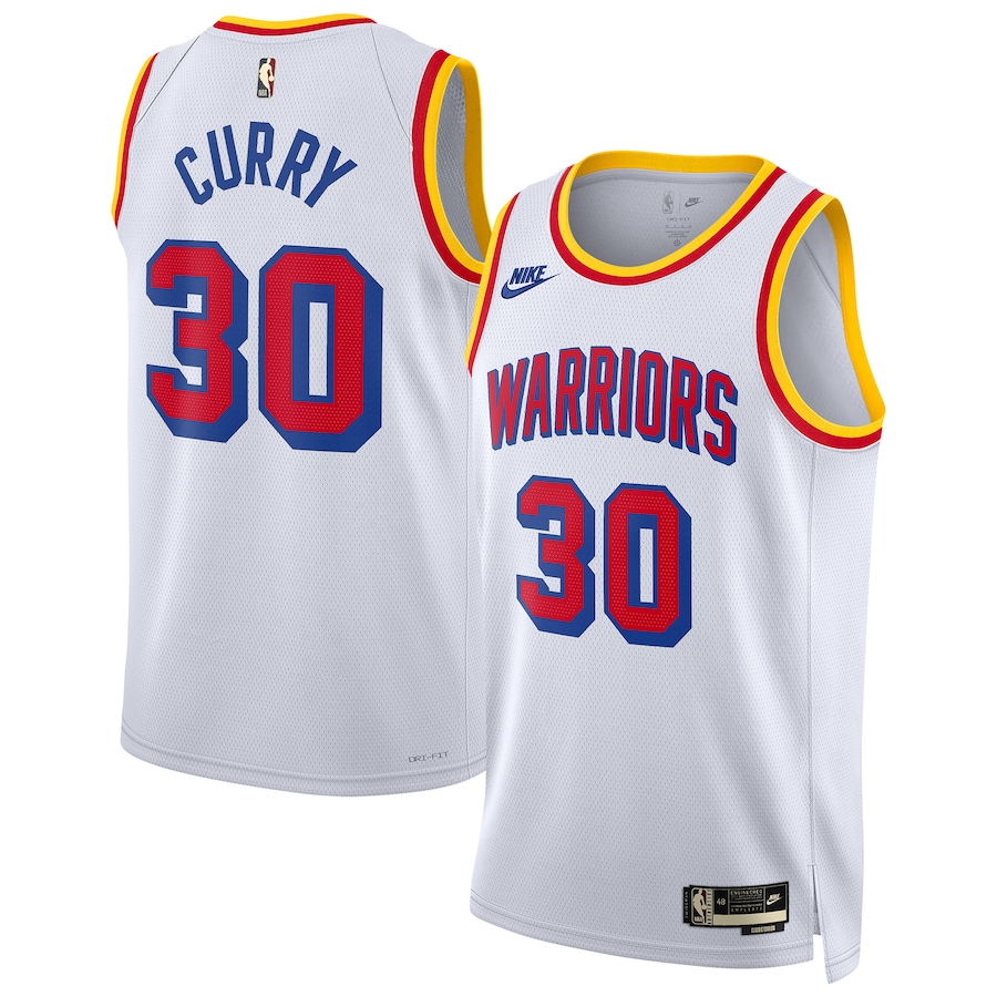 Unisex Golden State Warriors Stephen Curry Nike White 2024/25 Swingman Jersey - Classic Edition - Puhuasuan