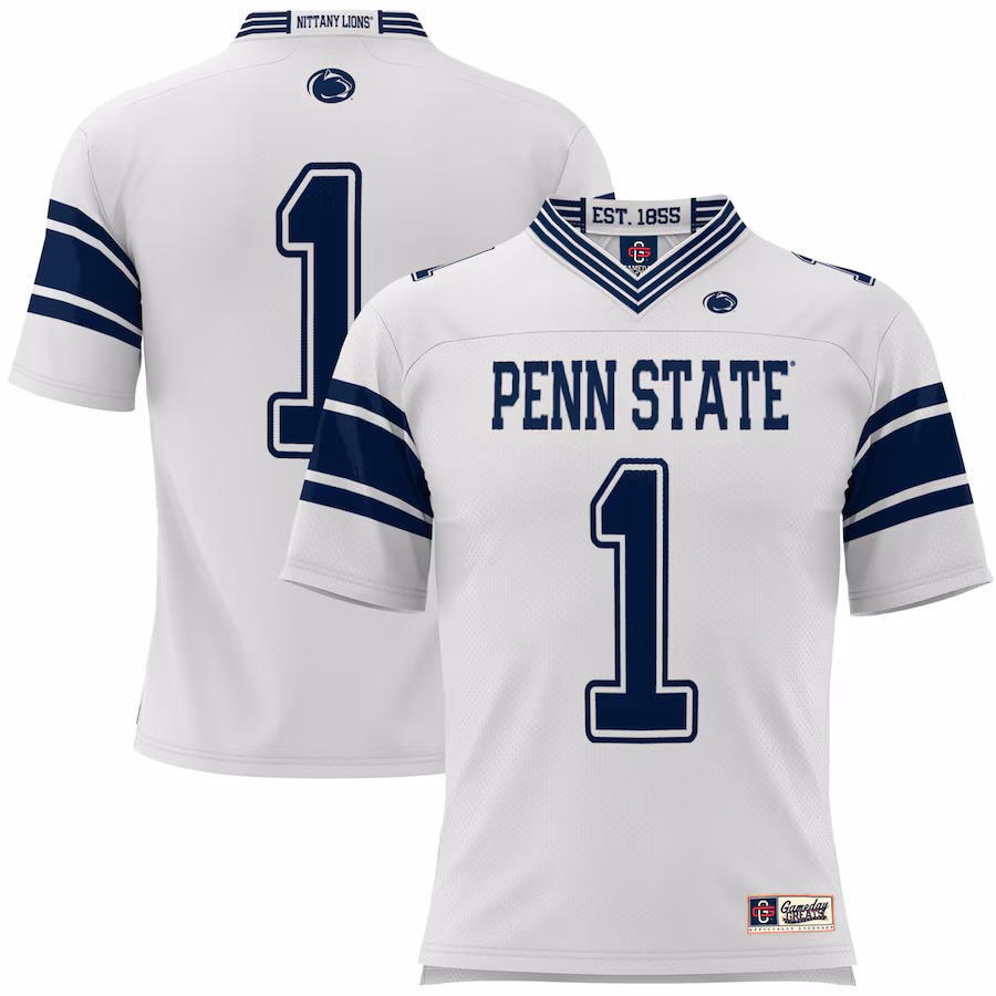 Men's GameDay Greats #1 White Penn State Nittany Lions Football Jersey - Puhuasuan