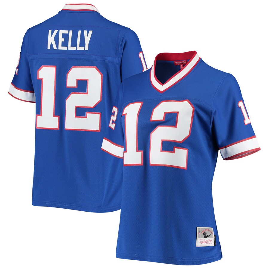 Women's Buffalo Bills Jim Kelly Mitchell & Ness Royal 1990 Legacy Replica Jersey - Puhuasuan