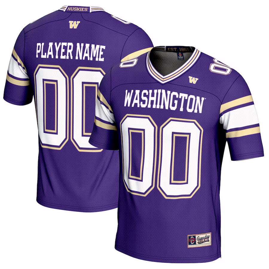 Washington Huskies GameDay Greats Youth NIL Pick-A-Player Football Jersey - Purple - Puhuasuan