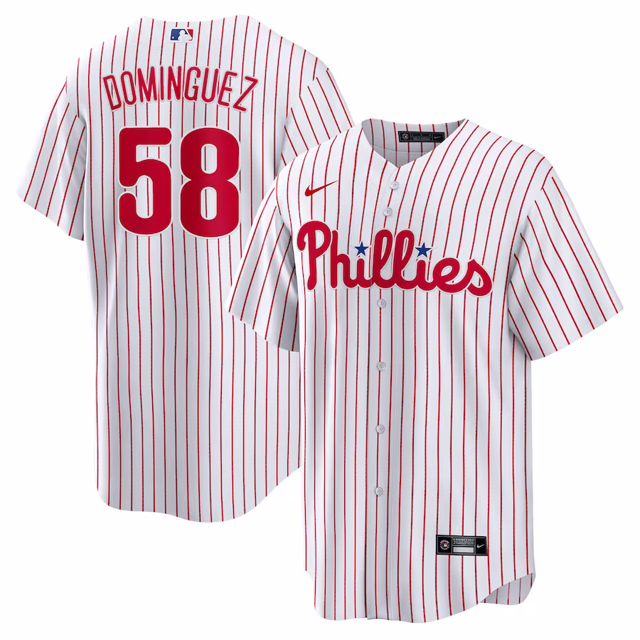 Men's Philadelphia Phillies Seranthony Domínguez Nike White Home  Replica Player Jersey - Puhuasuan