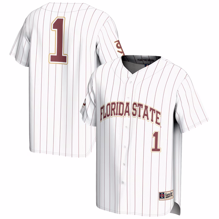 Men's GameDay Greats #1 White Florida State Seminoles Lightweight Baseball Jersey - Puhuasuan