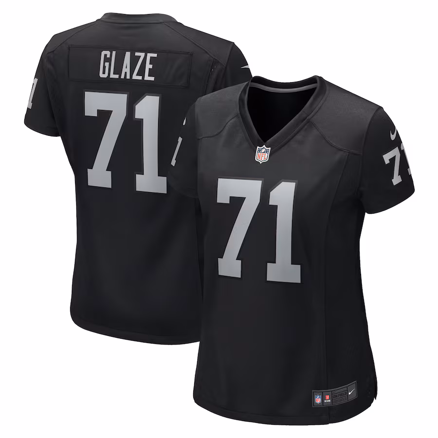 Women's Las Vegas Raiders DJ Glaze Nike Black Game Jersey - Puhuasuan