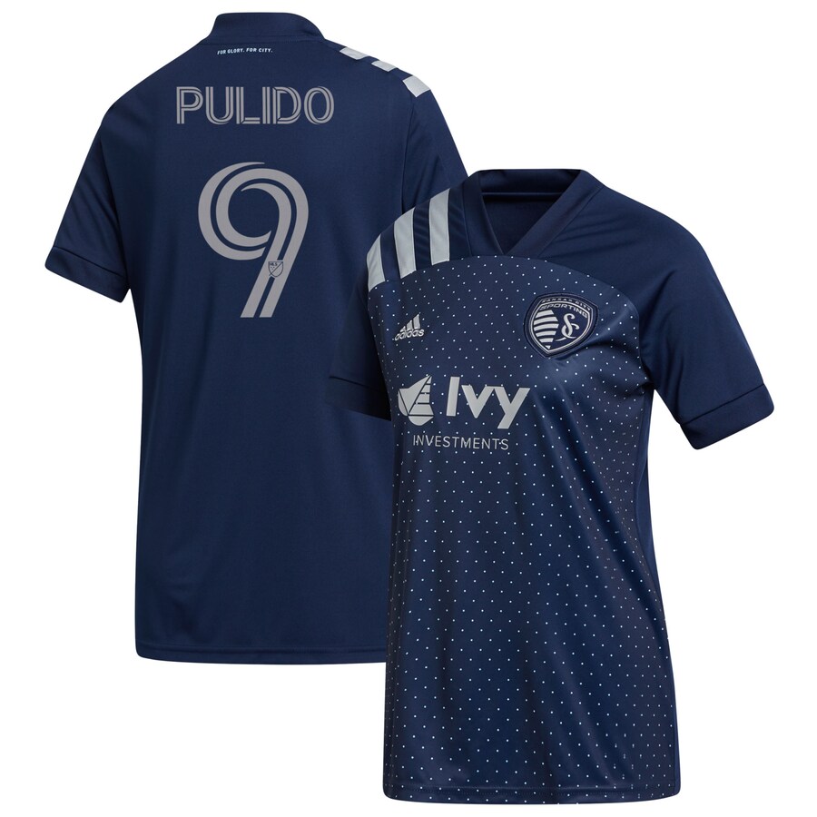 Women's Sporting Kansas City Alan Pulido adidas Navy 2020 Swiss Dots Replica Jersey - Puhuasuan