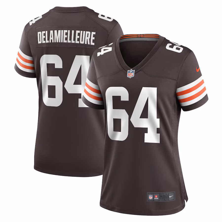 Women's Cleveland Browns Joe DeLamielleure Nike Brown Game Retired Player Jersey - Puhuasuan