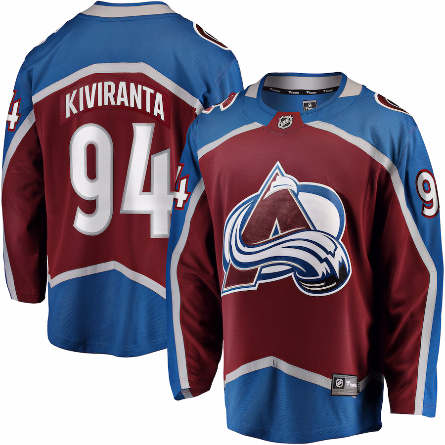 Men's Colorado Avalanche Joel Kiviranta Fanatics Maroon Home Premier Breakaway Player Jersey - Puhuasuan
