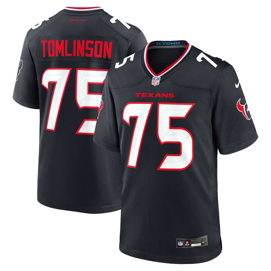 Men's Houston Texans Laken Tomlinson Nike Navy Team Game Jersey - Puhuasuan
