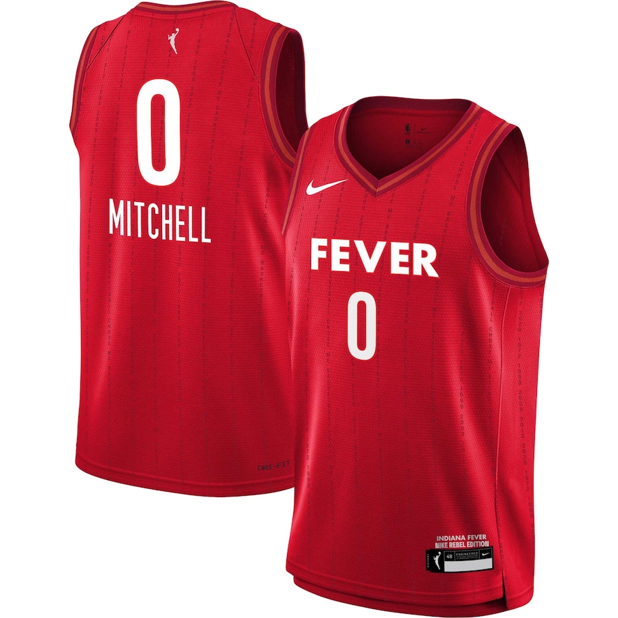 Youth Indiana Fever Kelsey Mitchell Nike Red 2023 Rebel Edition Victory Player Jersey - Puhuasuan