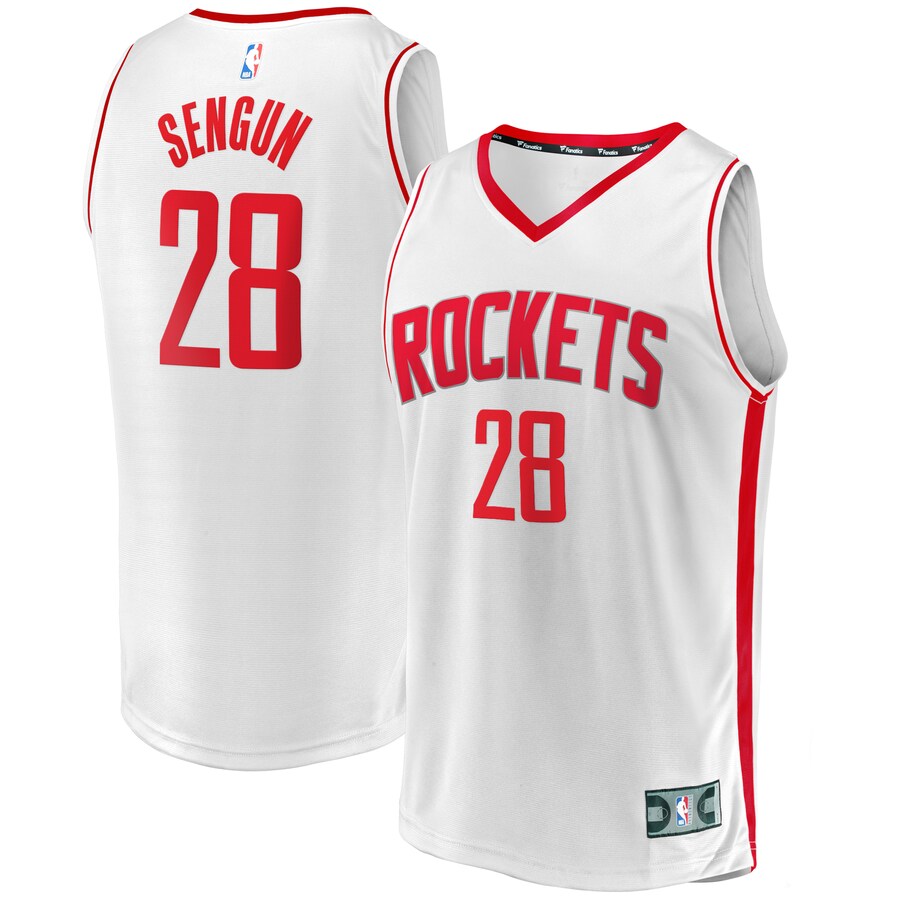 Youth Houston Rockets Alperen Sengun Fanatics White Fast Break Replica Player Jersey - Association Edition - Puhuasuan