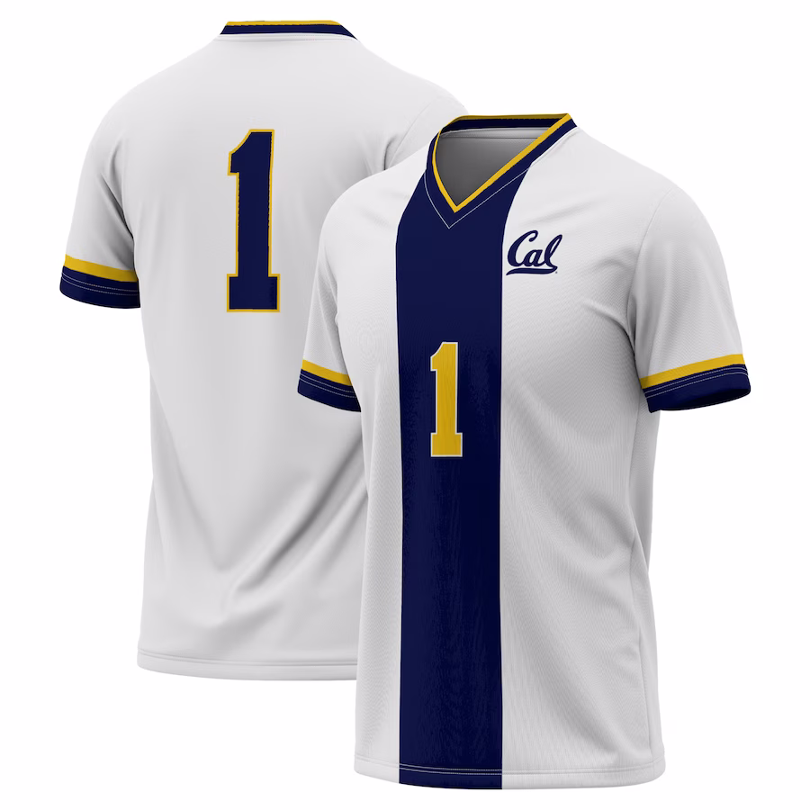 #1 Cal Bears GameDay Greats Lightweight Soccer Fashion Jersey - White - Puhuasuan