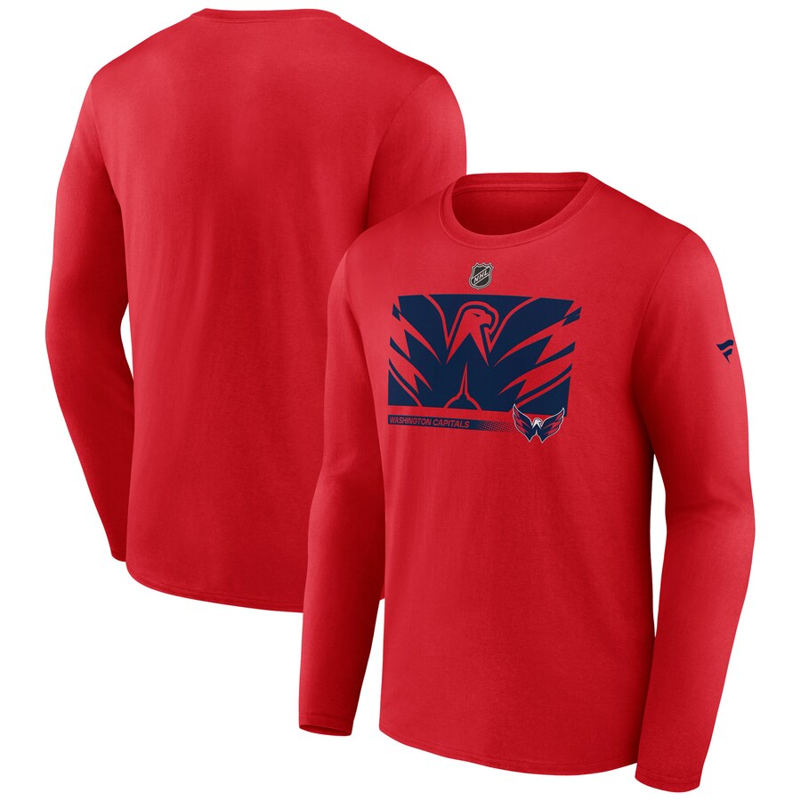 Men's Washington Capitals Fanatics Red Authentic Pro Core Collection Secondary Long Sleeve T-Shirt - Puhuasuan