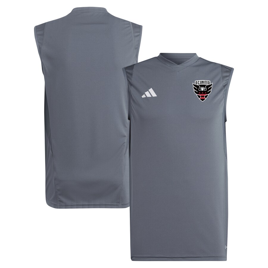Men's D.C. United adidas Gray 2024 Sleeveless Training Jersey - Puhuasuan