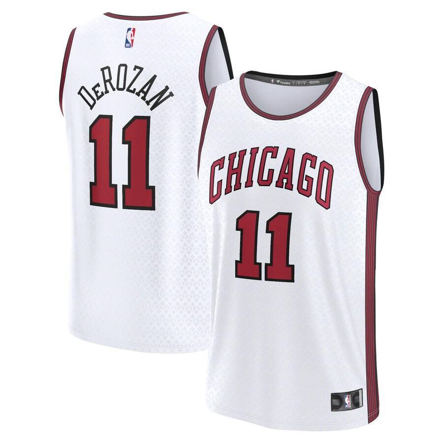 Men's Chicago Bulls DeMar DeRozan Fanatics White Fastbreak Jersey - City Edition - Puhuasuan