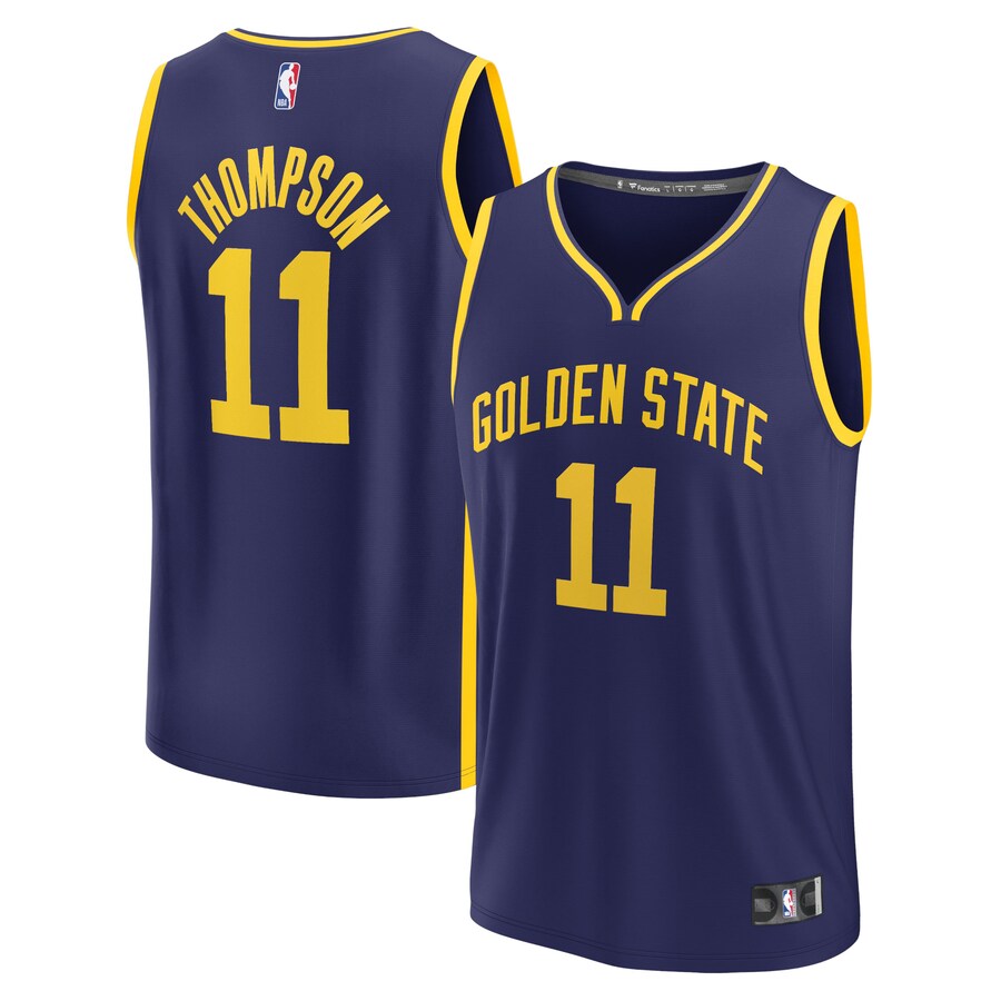 Men's Golden State Warriors Klay Thompson Fanatics Navy Fast Break Replica Player Jersey - Statement Edition - Puhuasuan
