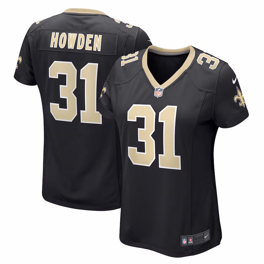 Women's New Orleans Saints Jordan Howden Nike  Black Team Game Jersey - Puhuasuan
