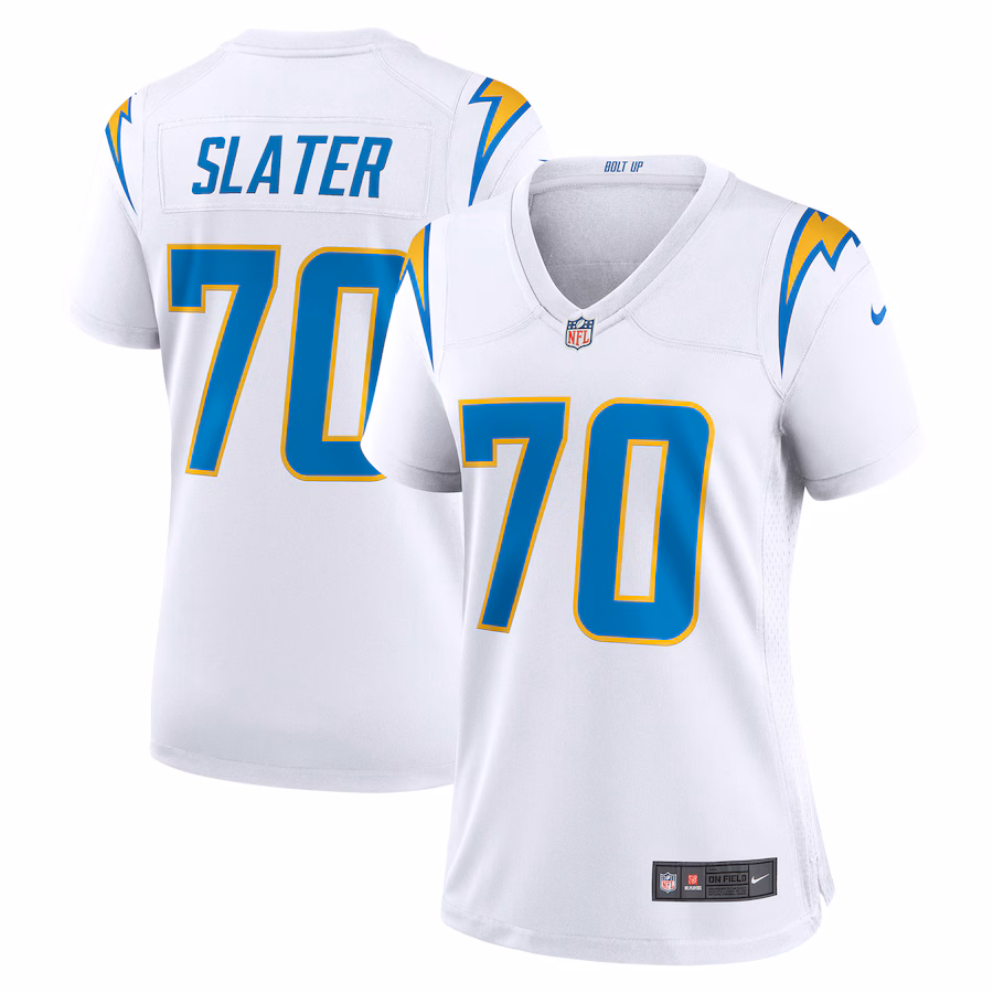 Women's Los Angeles Chargers Rashawn Slater Nike White Game Jersey - Puhuasuan