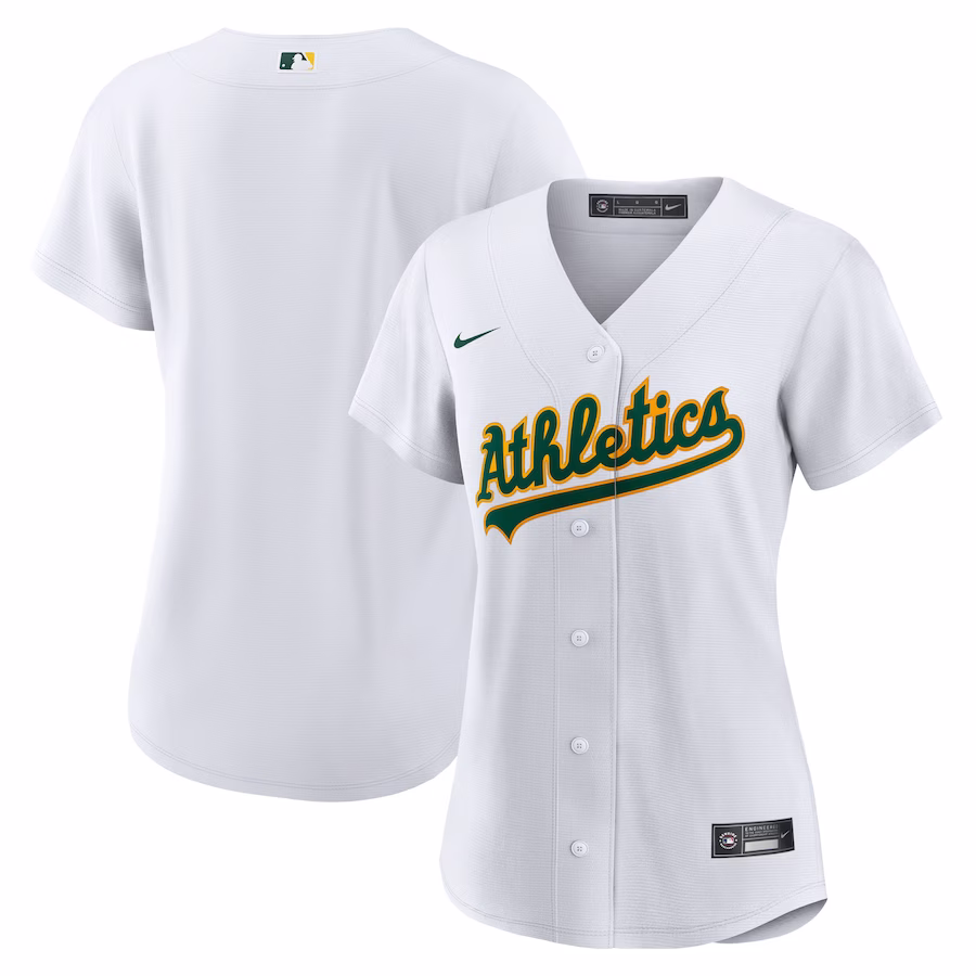 Women's Oakland Athletics Nike White Home Blank Replica Jersey - Puhuasuan