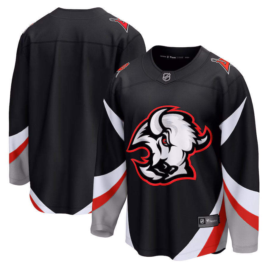 Men's Buffalo Sabres Fanatics Black Alternate Premier Breakaway Blank Jersey - Puhuasuan