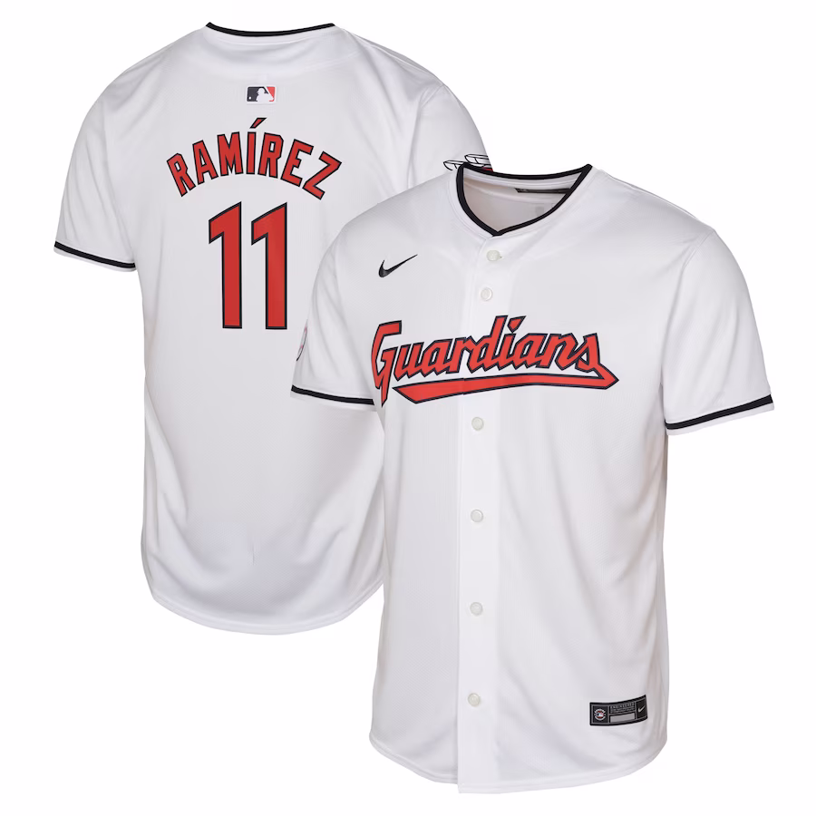 Youth Cleveland Guardians Jose Ramirez Nike White Home Limited Player Jersey - Puhuasuan