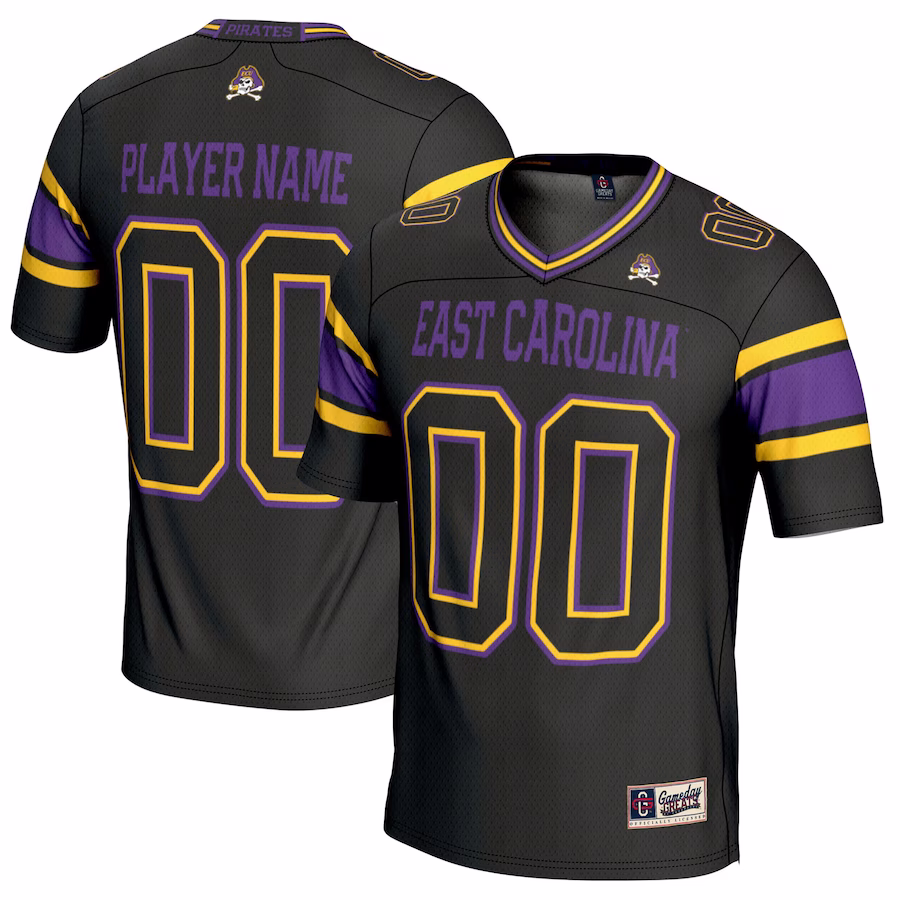ECU Pirates GameDay Greats Youth NIL Pick-A-Player Football Jersey - Black - Puhuasuan