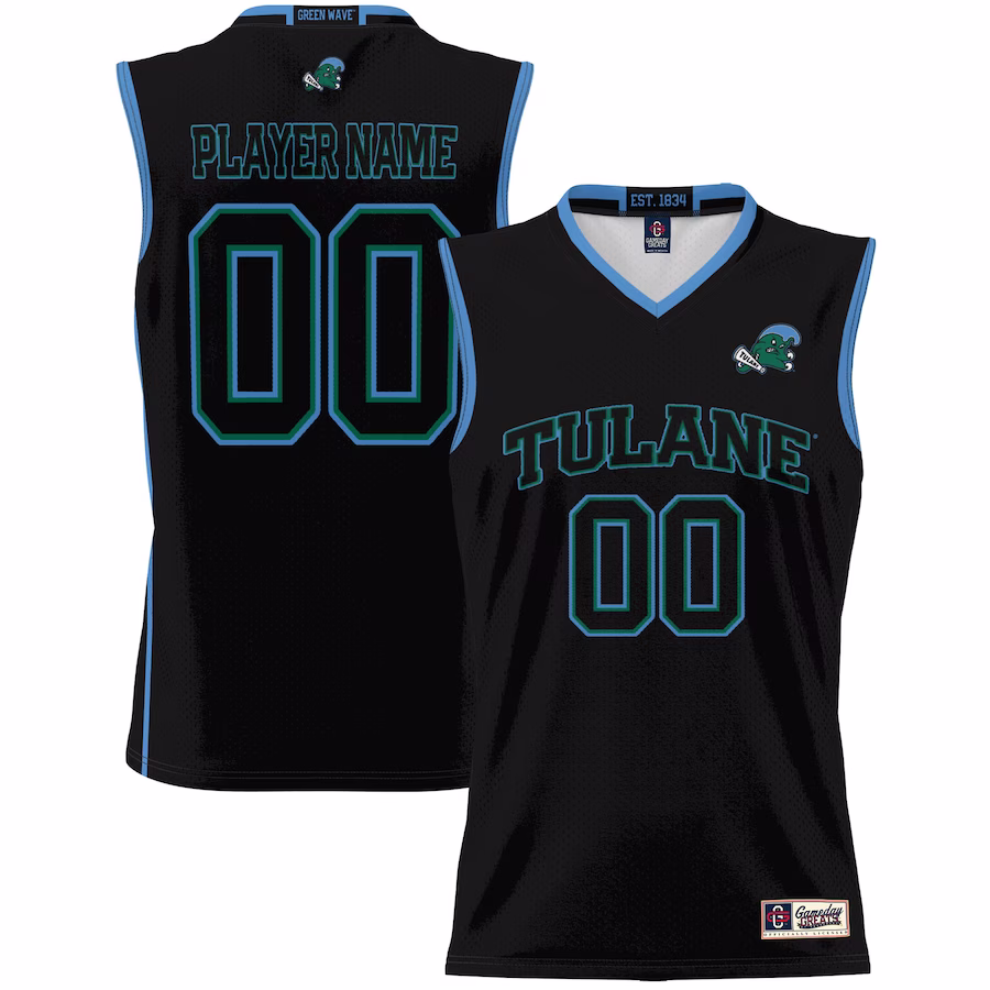 Tulane Green Wave GameDay Greats Unisex  Lightweight NIL Pick-A-Player Basketball Jersey - Black - Puhuasuan