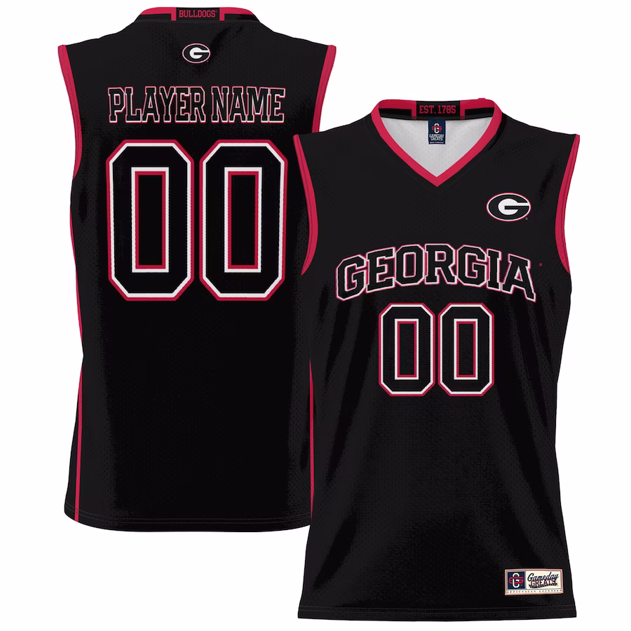 Georgia Bulldogs GameDay Greats Youth NIL Pick-A-Player Lightweight Basketball Blackout Jersey - Black - Puhuasuan