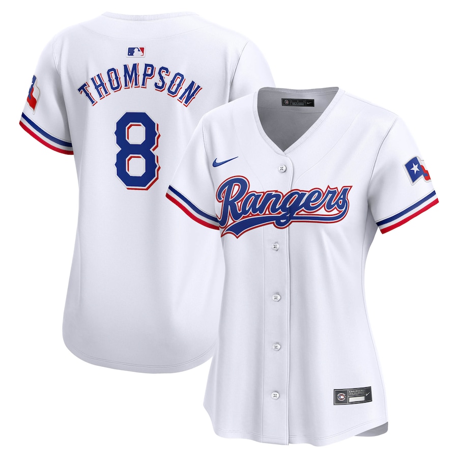 Women's Texas Rangers Bubba Thompson Nike White Home Limited Player Jersey - Puhuasuan
