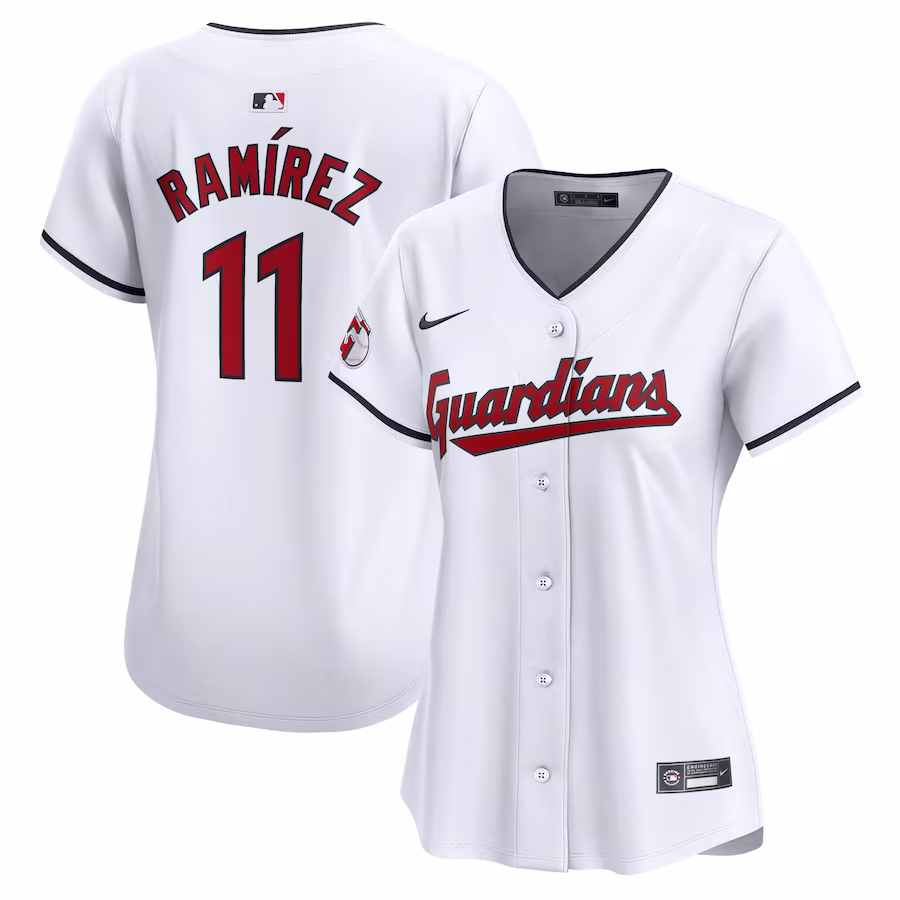 Women's Cleveland Guardians Jose Ramirez Nike White Home Limited Player Jersey - Puhuasuan
