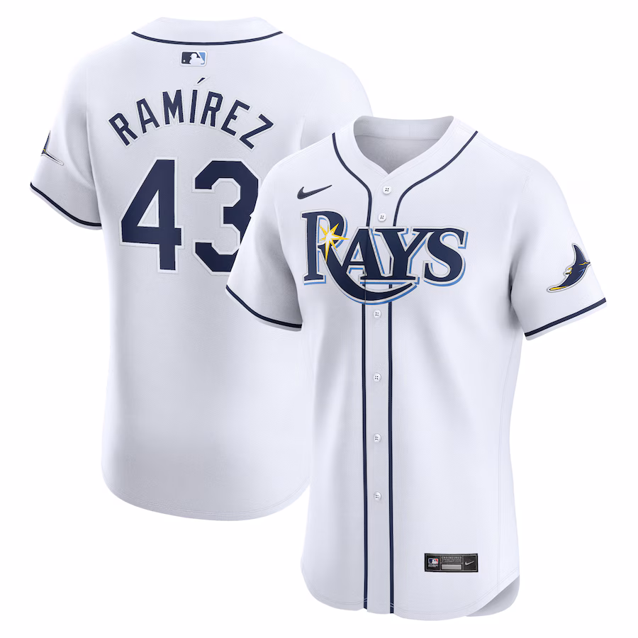 Men's Tampa Bay Rays Harold Ramirez Nike White Home Elite Player Jersey - Puhuasuan