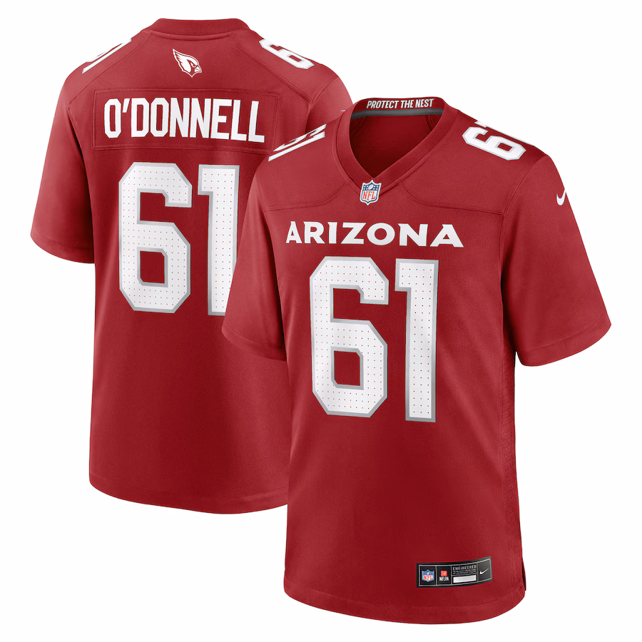 Men's Arizona Cardinals Carter O'Donnell Nike  Cardinal Team Game Jersey - Puhuasuan