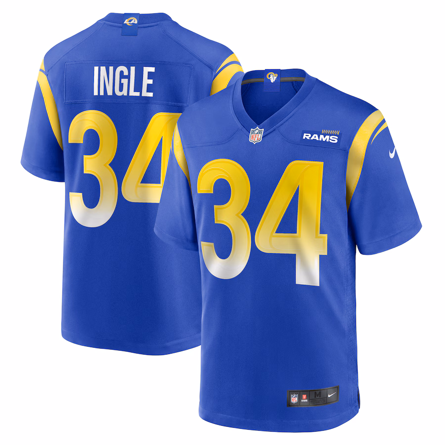 Men's Los Angeles Rams Tanner Ingle Nike Royal Home Game Jersey - Puhuasuan