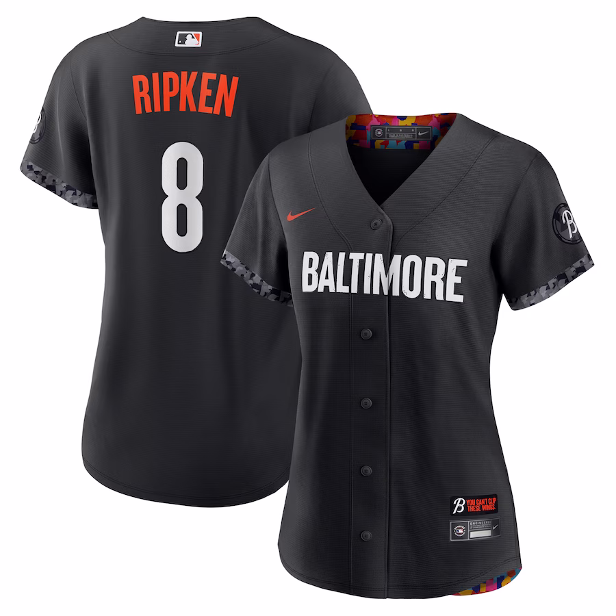Women's Baltimore Orioles Cal Ripken Jr. Nike Black City Connect Replica Player Jersey - Puhuasuan
