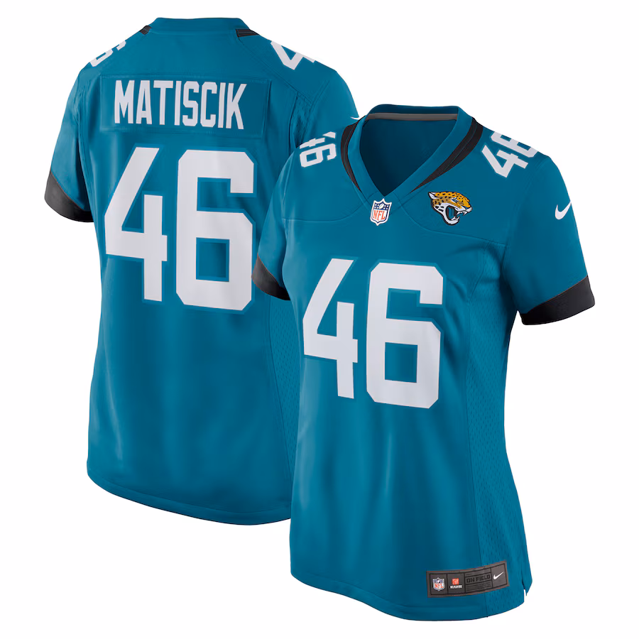 Women's Jacksonville Jaguars Ross Matiscik Nike Teal Nike Game Jersey - Puhuasuan