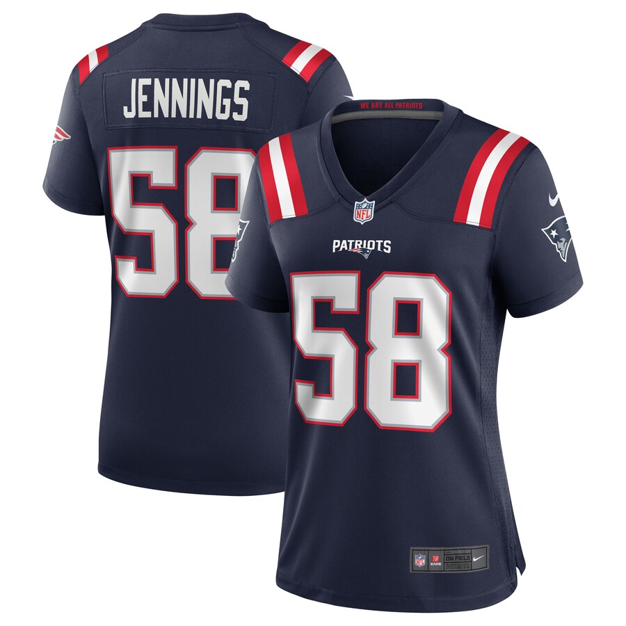 Women's New England Patriots Anfernee Jennings Nike Navy Team Game Jersey - Puhuasuan