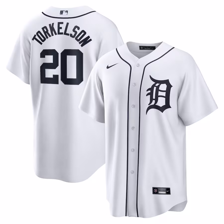 Men's Detroit Tigers Spencer Torkelson Nike White Home Replica Jersey - Puhuasuan