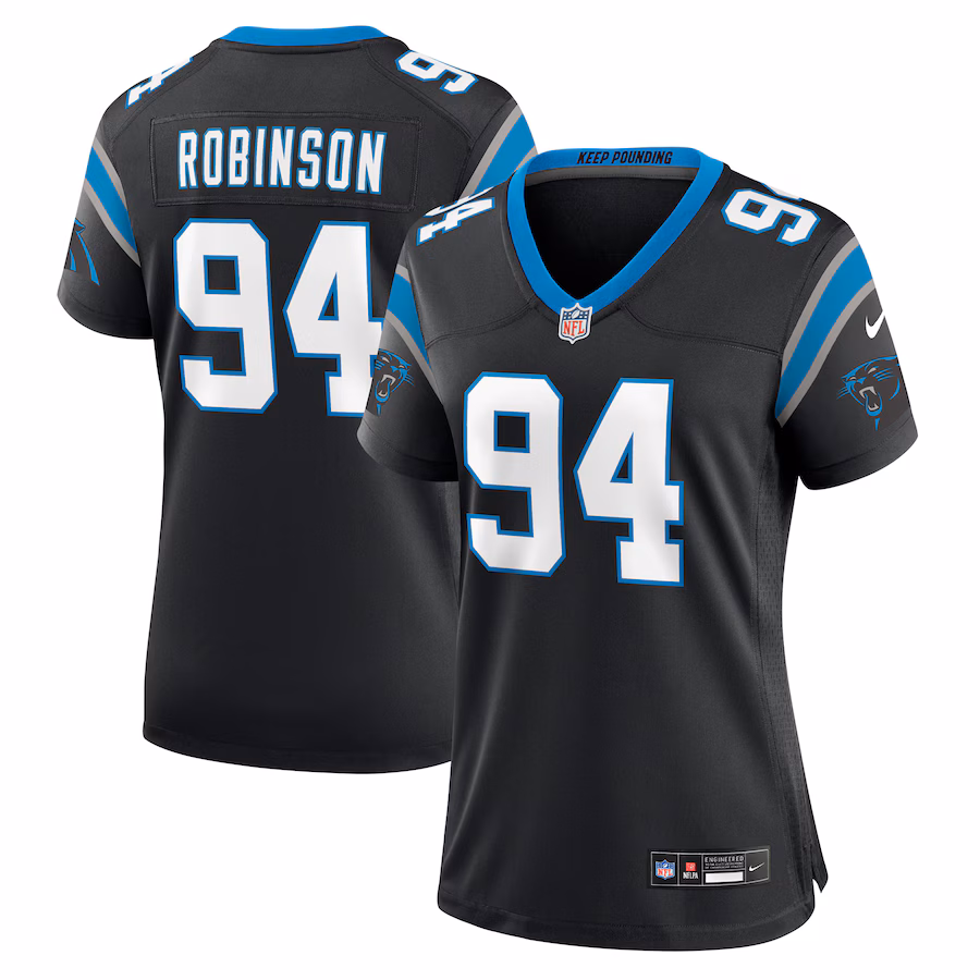 Women's Carolina Panthers A'Shawn Robinson Nike Black Game Jersey - Puhuasuan