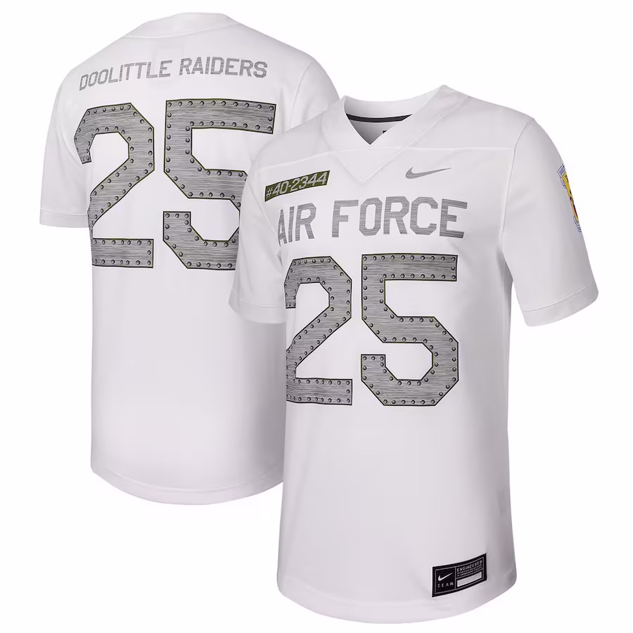 #25 Air Force Falcons Nike Untouchable Football Replica Jersey - White - Puhuasuan