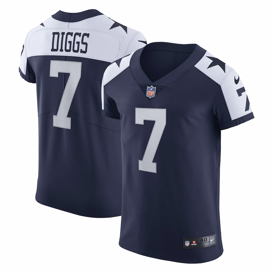 Men's Dallas Cowboys Trevon Diggs Nike Navy Alternate Vapor Elite Jersey - Puhuasuan