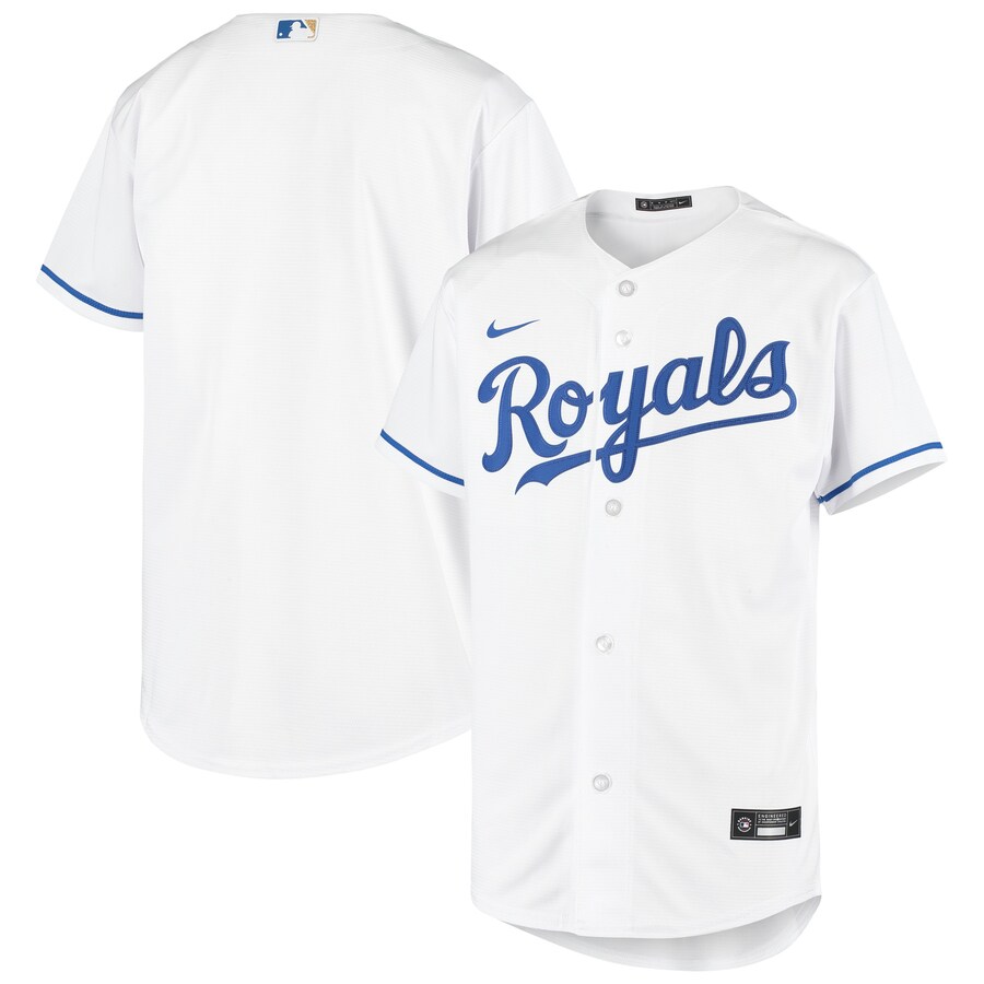 Youth Kansas City Royals Nike White Home Replica Team Jersey - Puhuasuan