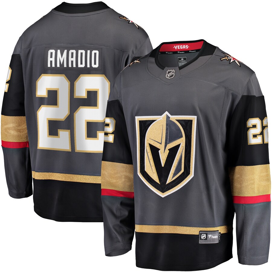 Men's Vegas Golden Knights Michael Amadio Fanatics Branded Gray Alternate Breakaway Player Jersey - Puhuasuan