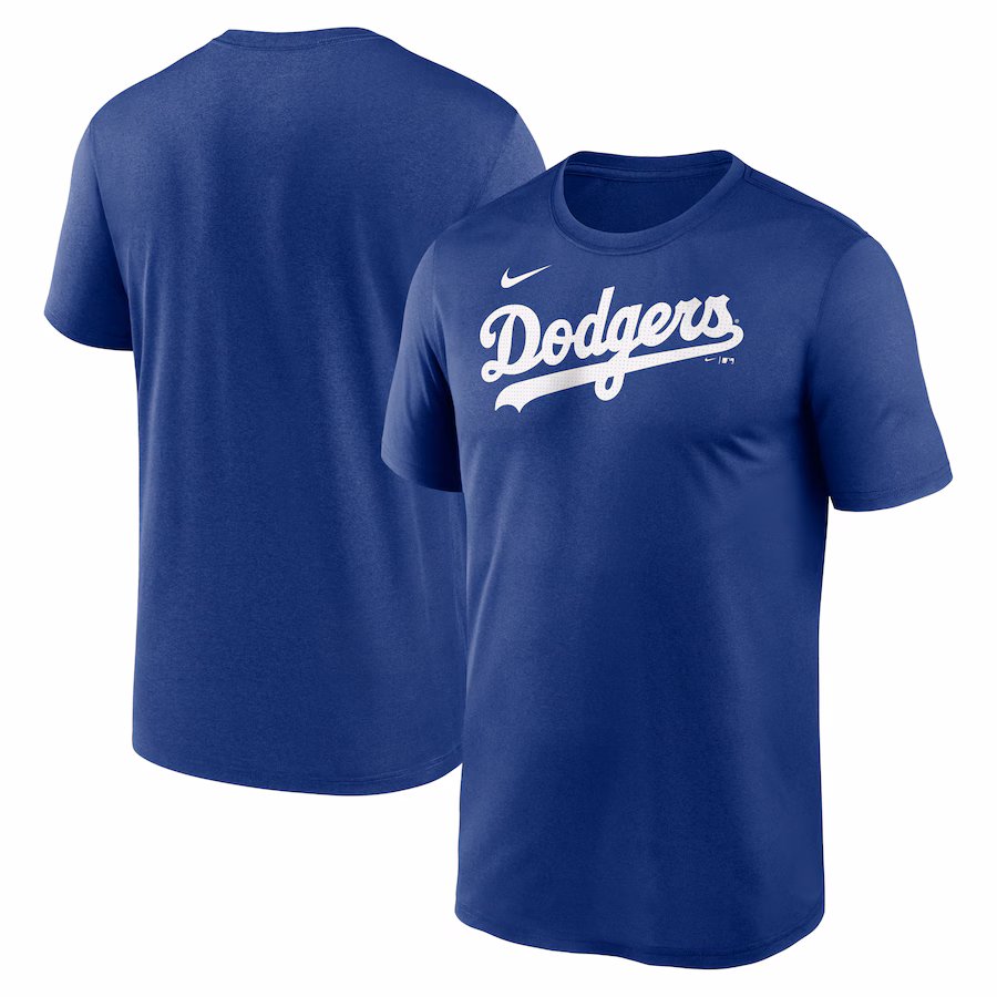 Men's Los Angeles Dodgers Nike Royal Legend Fuse Wordmark T-Shirt - Puhuasuan