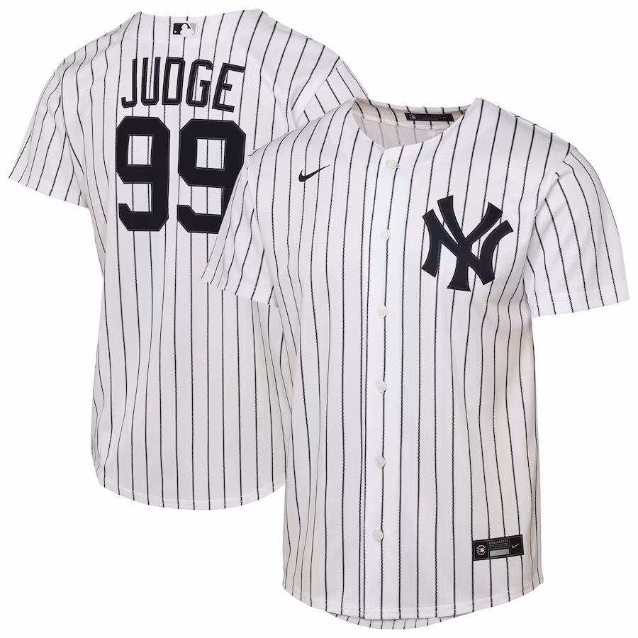 Youth New York Yankees Aaron Judge Nike White Home Replica Player Jersey - Puhuasuan