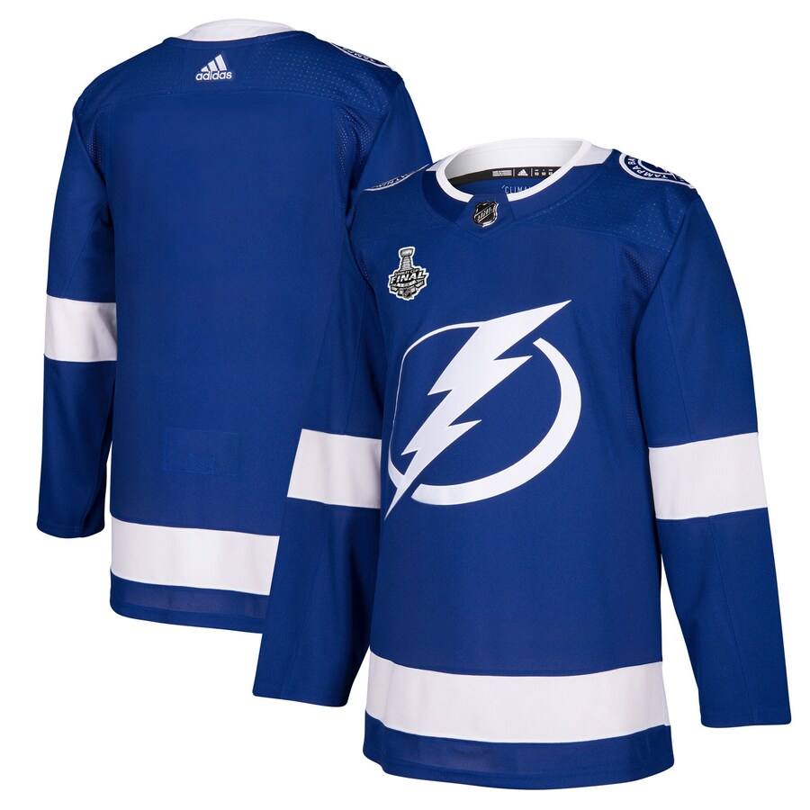 Men's Tampa Bay Lightning adidas Blue 2021 Stanley Cup Final Bound Authentic Patch Jersey - Puhuasuan